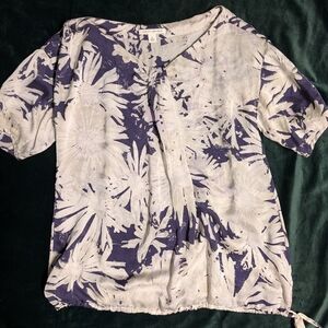 100% Silk Floral Blouse